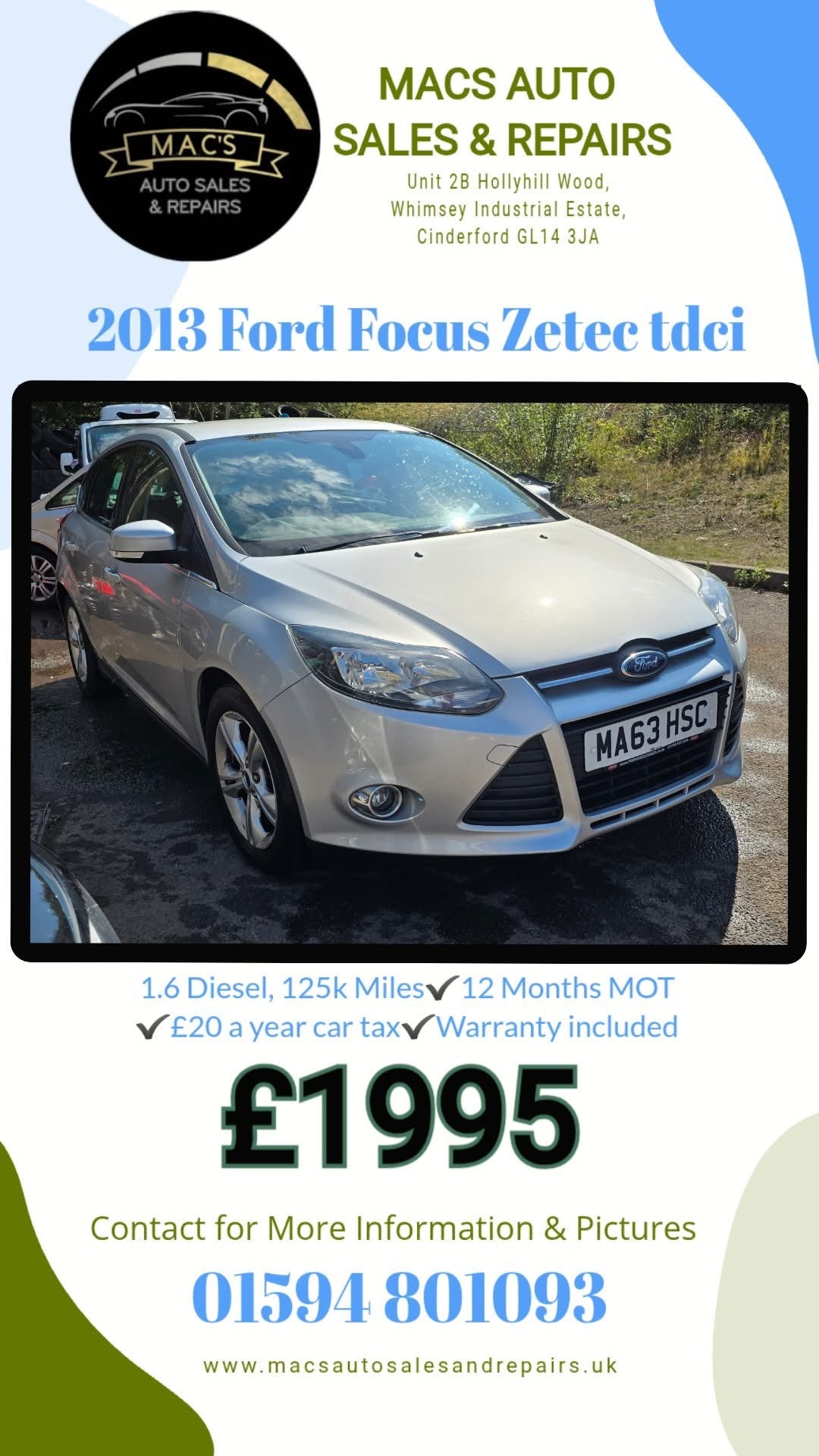 Sale of the week contact us on 01594801093 to arrange a viewing…..