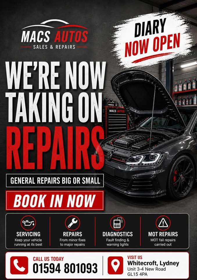 🔥 WE’RE NOW BACK TAKING ON REPAIRS 🔥