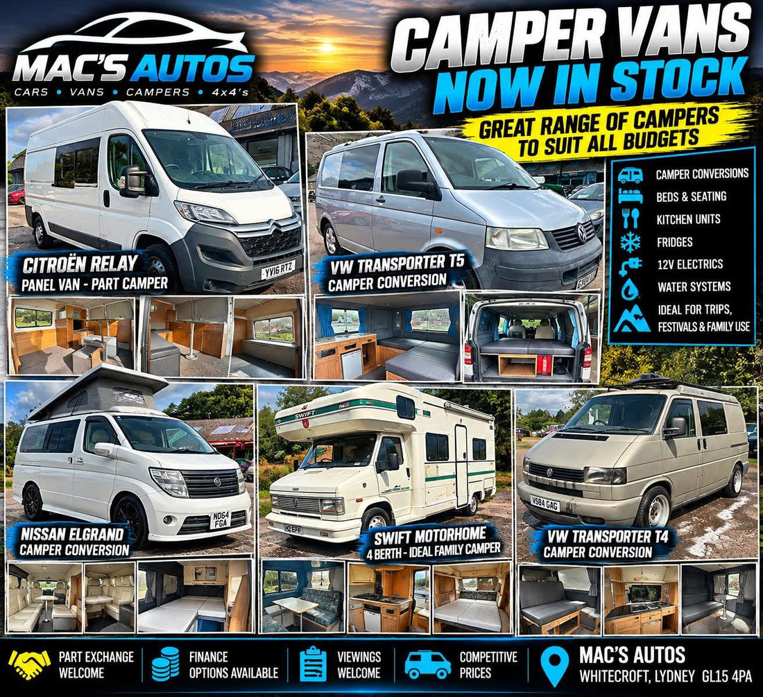 Camper Vans Now In Stock …
