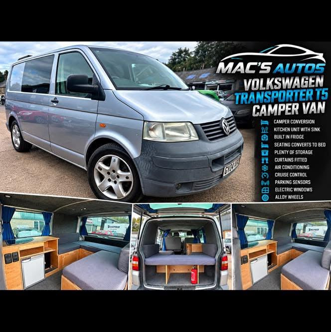 VW t5 camper ready to go 12 months MOT  Contact for details  £3995