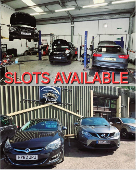 MOT Slots available in Cinderford