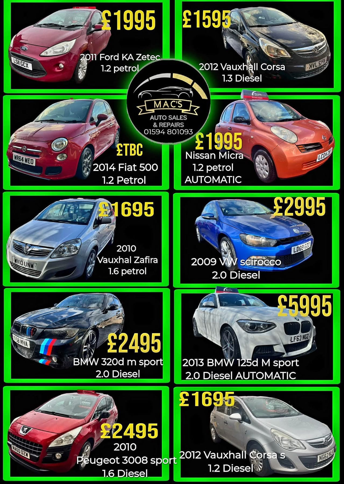 All cars come with warranty! Part exchanges welcome  Delivery and collections can be arranged!  📍Located @ unit 2b, whimsley Industrial estate, Cinderford GL14 3JA   Please call 📞 01594 801093 or pop us a message for more ℹ️information 😊